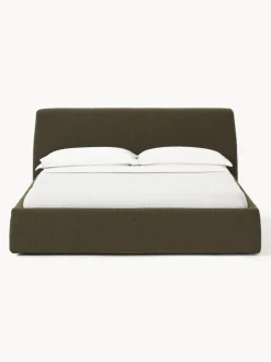 Cama tapizada en tejido bouclé Cloud