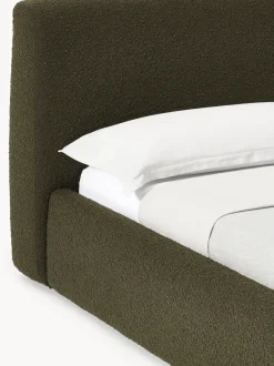 Cama tapizada en tejido bouclé Cloud