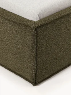Cama tapizada en tejido bouclé con espacio de almacenamiento Dream