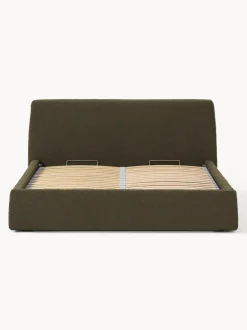 Cama tapizada en tejido bouclé con espacio de almacenaje Cloud