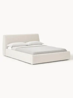 Cama tapizada en tejido bouclé Cloud