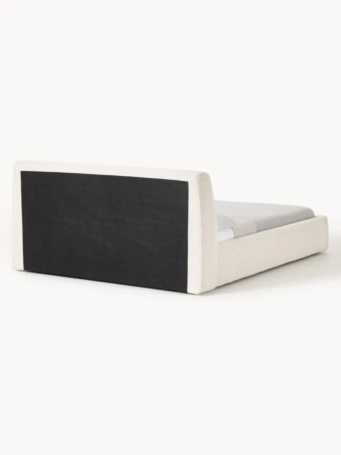 Cama tapizada en tejido bouclé Cloud