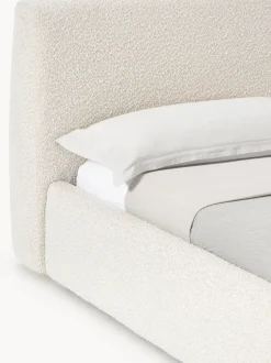Cama tapizada en tejido bouclé Cloud
