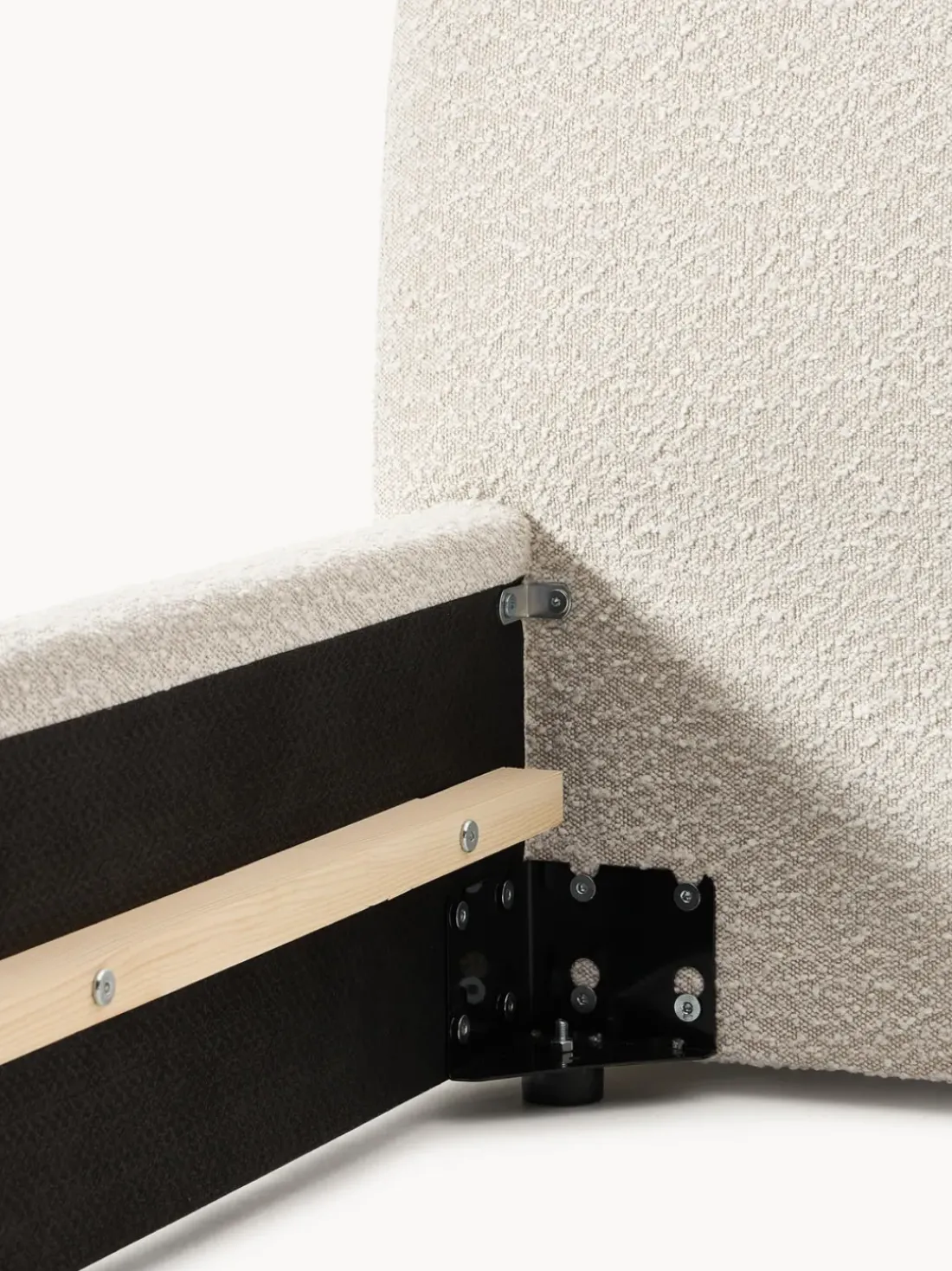 Cama tapizada en tejido bouclé Cloud