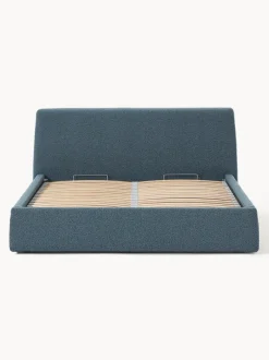 Cama tapizada en tejido bouclé con espacio de almacenaje Cloud