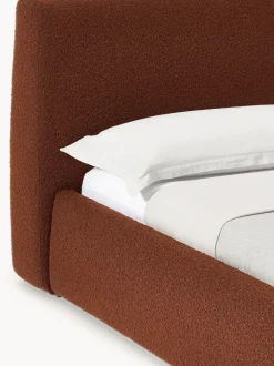Cama tapizada en tejido bouclé con espacio de almacenaje Cloud