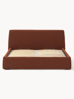 Cama tapizada en tejido bouclé con espacio de almacenaje Cloud