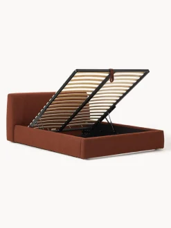 Cama tapizada en tejido bouclé con espacio de almacenaje Cloud