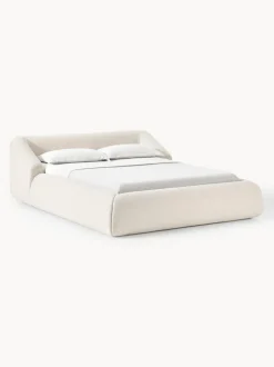 Cama tapizada en tejido bouclé Sofia