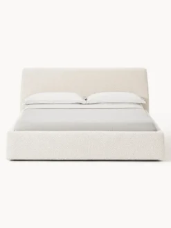 Cama tapizada en tejido bouclé con espacio de almacenaje Cloud