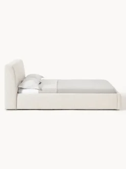 Cama tapizada en tejido bouclé con espacio de almacenaje Cloud