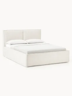 Cama tapizada en tejido bouclé con espacio de almacenamiento Dream