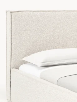 Cama tapizada en tejido bouclé con espacio de almacenamiento Dream