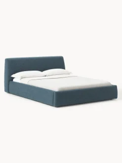 Cama tapizada en tejido bouclé Cloud