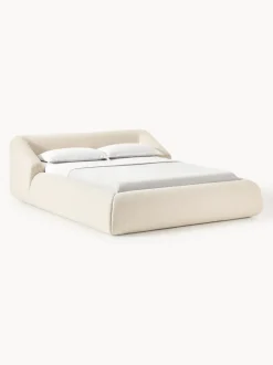 Cama tapizada en tejido bouclé Sofia