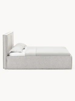 Cama tapizada en tejido bouclé con espacio de almacenamiento Dream