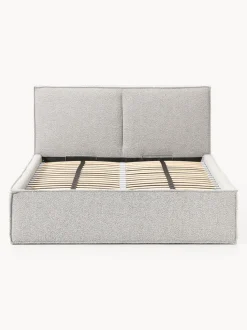Cama tapizada en tejido bouclé con espacio de almacenamiento Dream