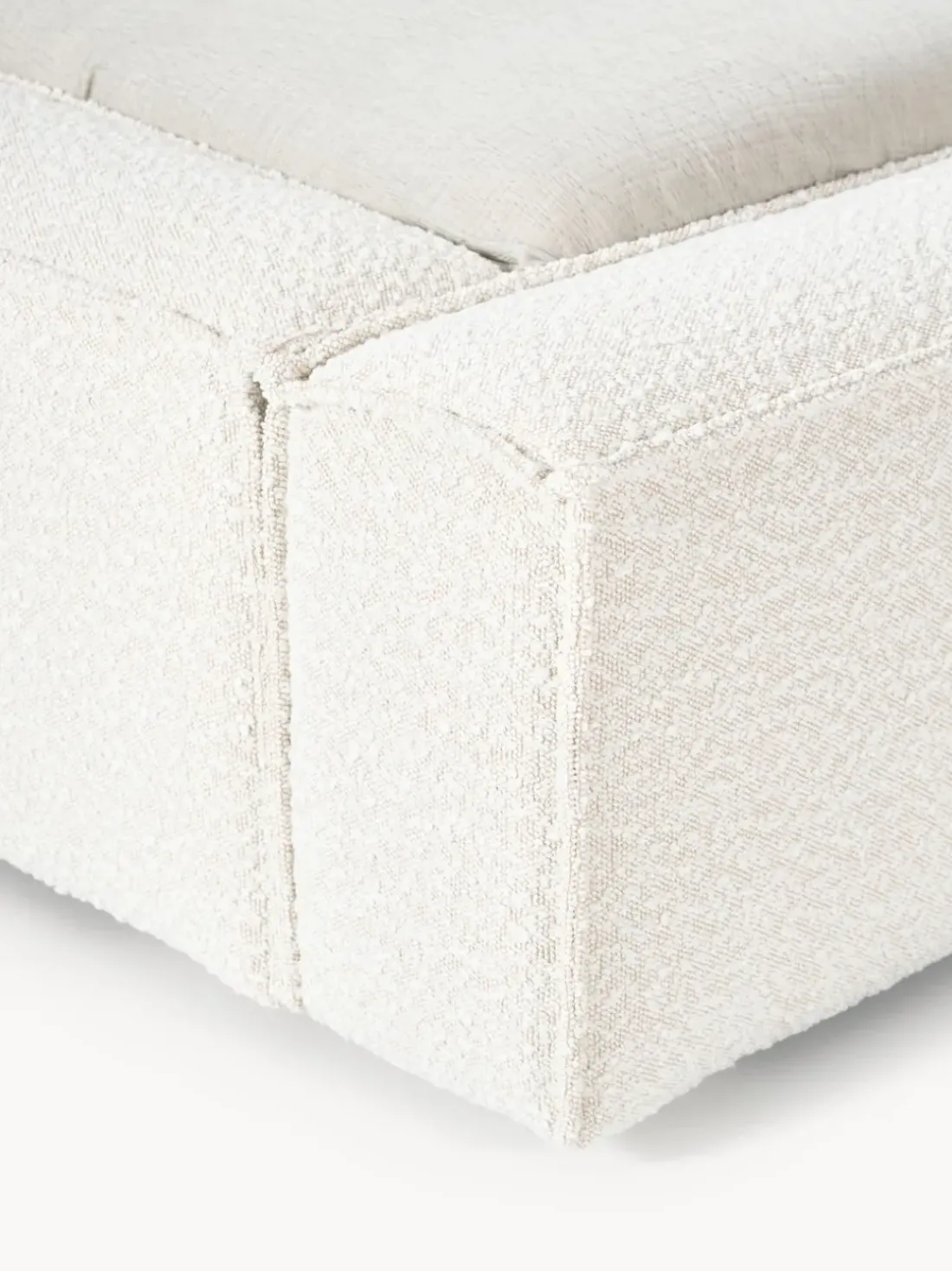 Cama tapizada en tejido bouclé Lennon