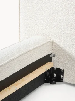 Cama tapizada en tejido bouclé Lennon