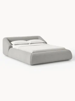 Cama tapizada en tejido bouclé Sofia