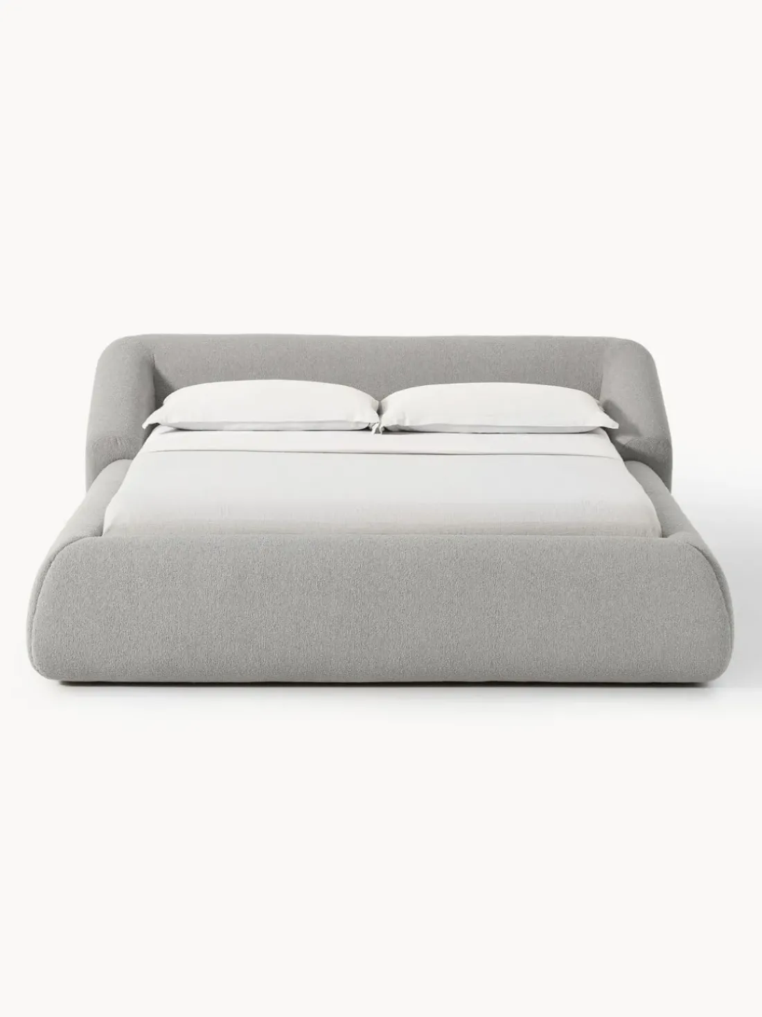 Cama tapizada en tejido bouclé Sofia