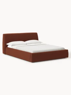 Cama tapizada en tejido bouclé Cloud