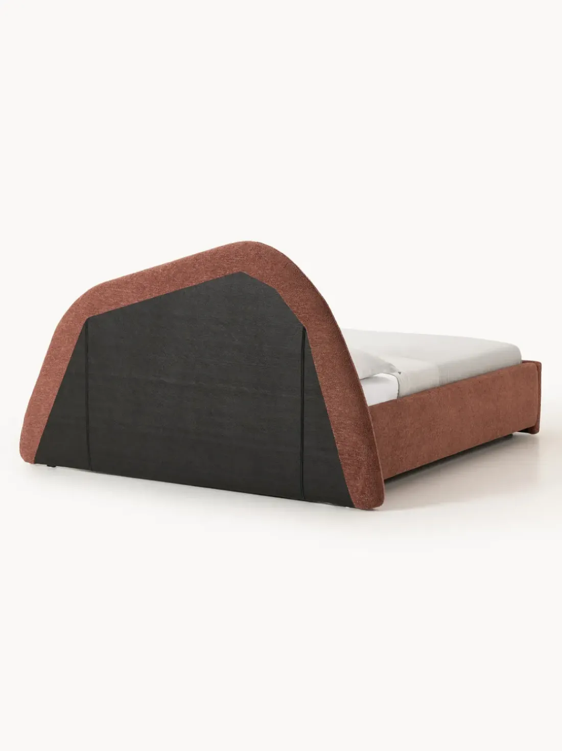 Cama tapizada en tejido bouclé Gary