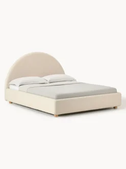 Cama tapizada en tejido bouclé Ebba