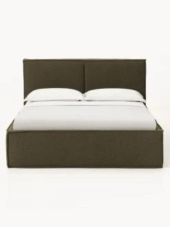 Cama tapizada en tejido bouclé Dream