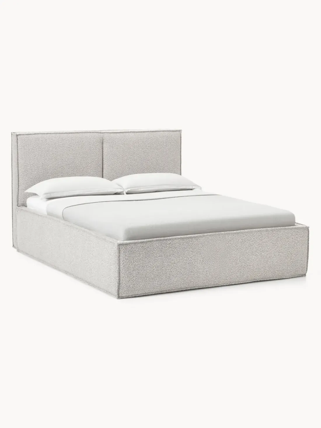 Cama tapizada en tejido bouclé Dream