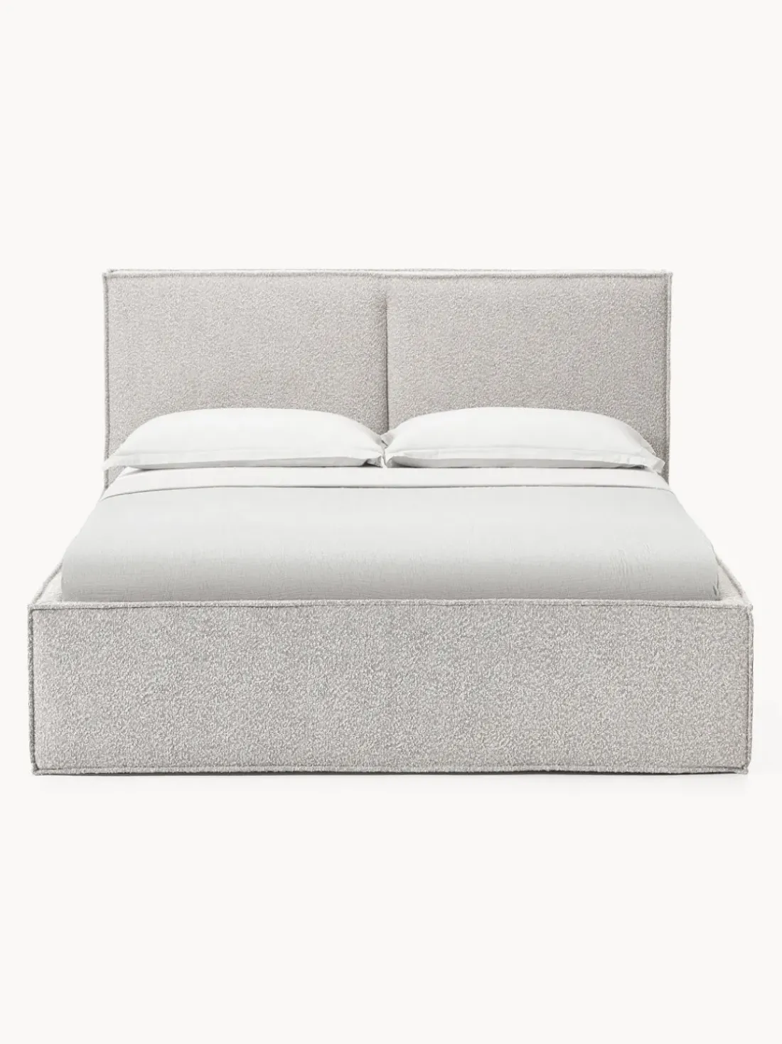 Cama tapizada en tejido bouclé Dream