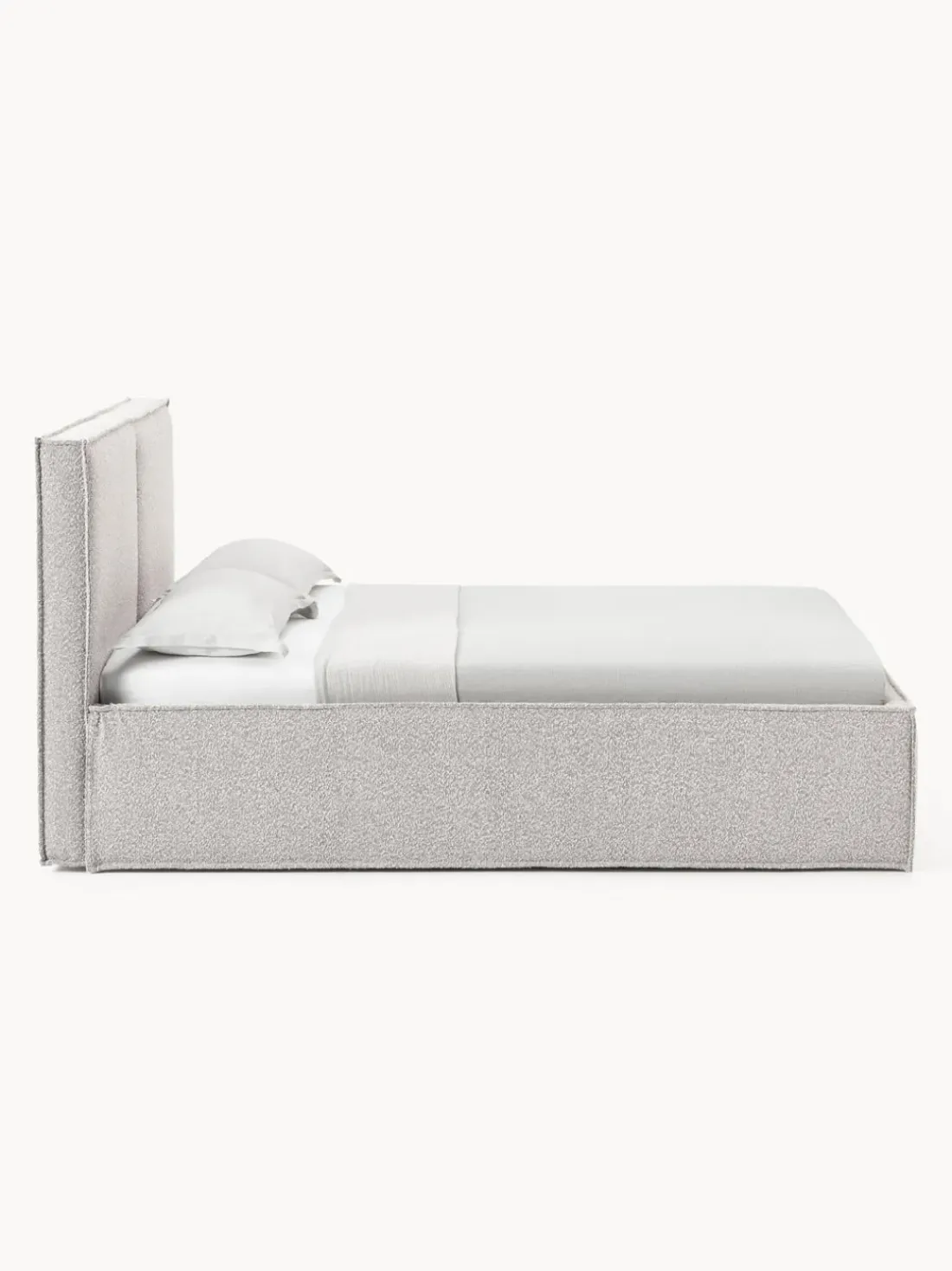 Cama tapizada en tejido bouclé Dream