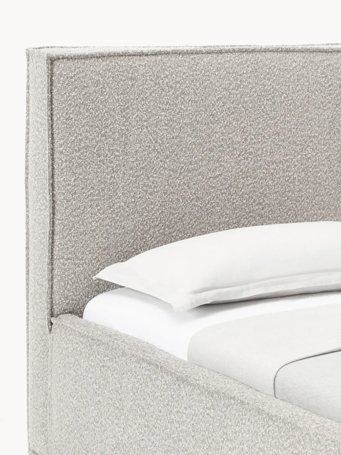 Cama tapizada en tejido bouclé Dream