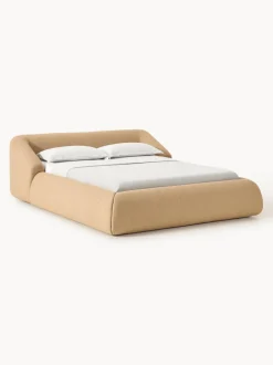 Cama tapizada en tejido bouclé Sofia