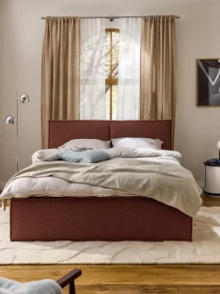 Cama tapizada en tejido bouclé Dream