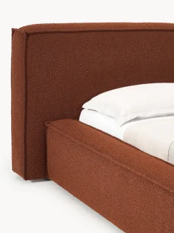 Cama tapizada en tejido bouclé Lennon