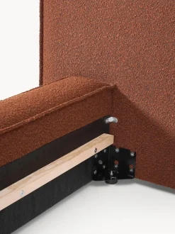 Cama tapizada en tejido bouclé Lennon