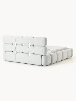 Cama tapizada en tejido bouclé Tayla
