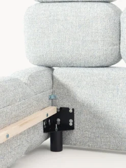 Cama tapizada en tejido bouclé Tayla