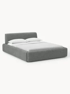 Cama tapizada Melva, con espacio de almacenamiento