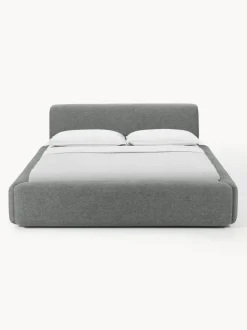Cama tapizada Melva, con espacio de almacenamiento