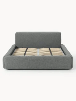 Cama tapizada Melva, con espacio de almacenamiento