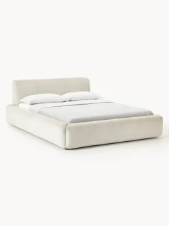 Cama tapizada Melva, con espacio de almacenamiento