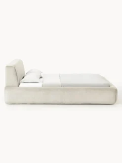 Cama tapizada Melva, con espacio de almacenamiento