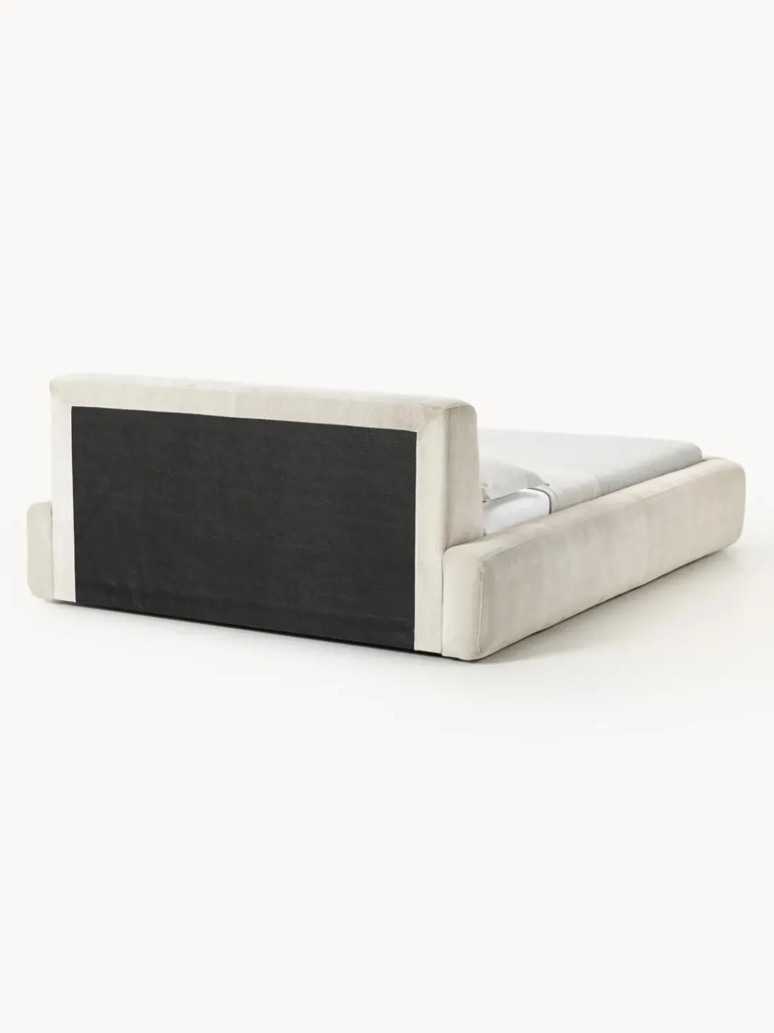 Cama tapizada Melva, con espacio de almacenamiento