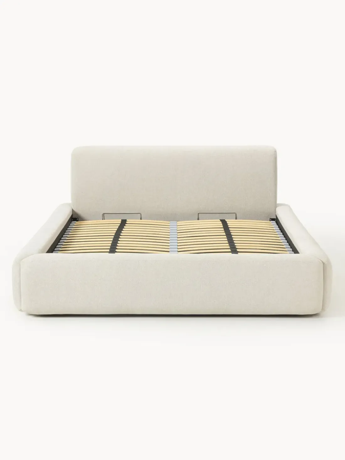Cama tapizada Melva, con espacio de almacenamiento