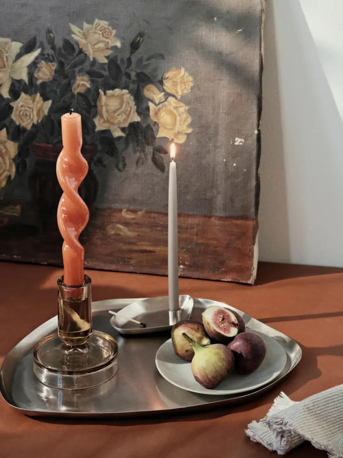 Candelabro con bandeja Mie