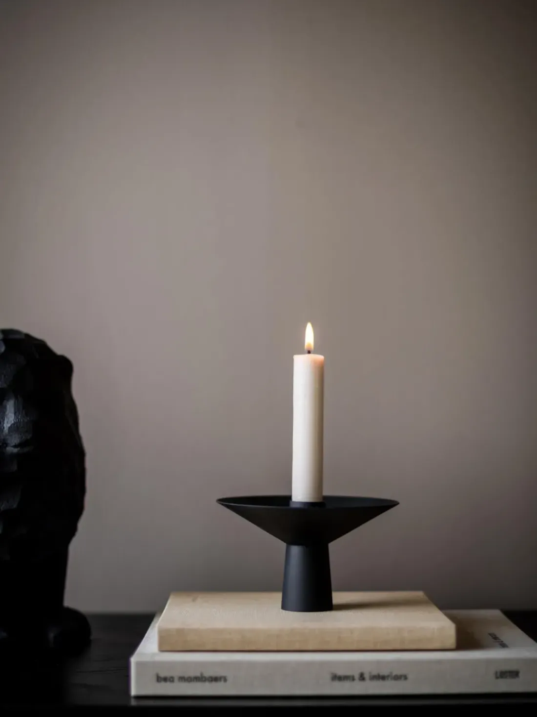 Candelabro de acero inoxidable mate Uma