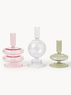 Candelabros de forma orgánica Clea, 3 uds.
