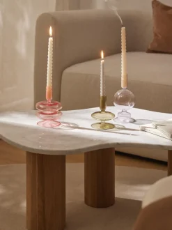 Candelabros de forma orgánica Clea, 3 uds.